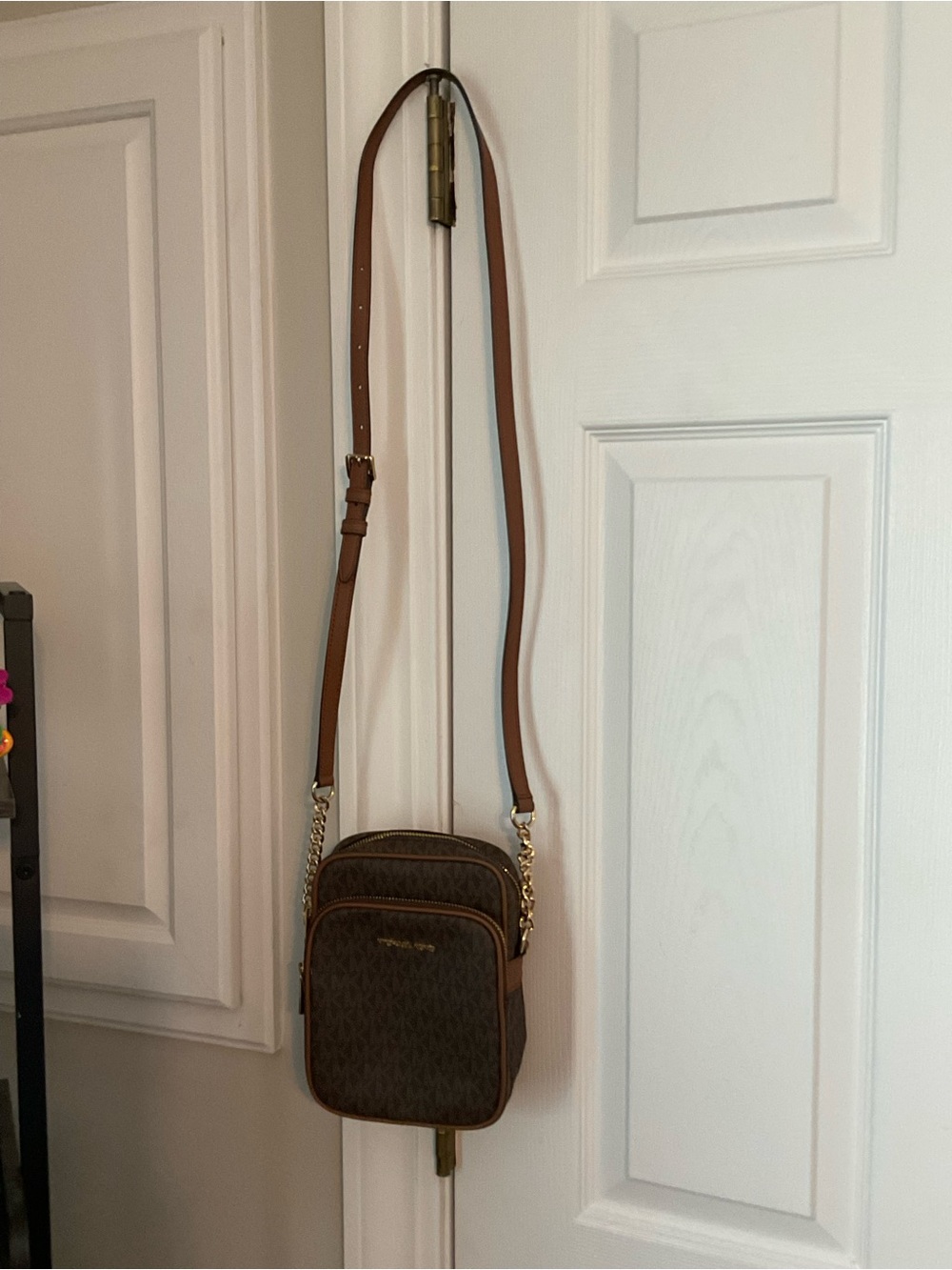 Michael Kors Brown Monogram Crossbody Bag
